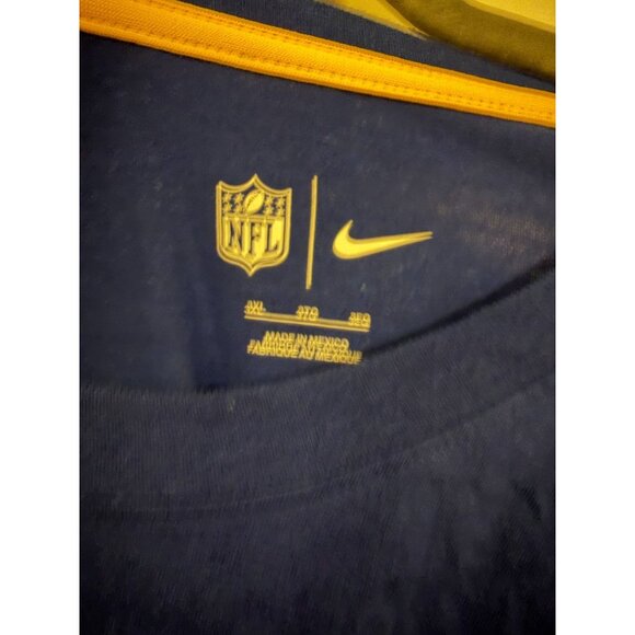 NIKE LOS ANGELES RAMS SHORT SLEEVE BLUE T-SHIRT SZ 3XL NFL - Picture 2 of 3